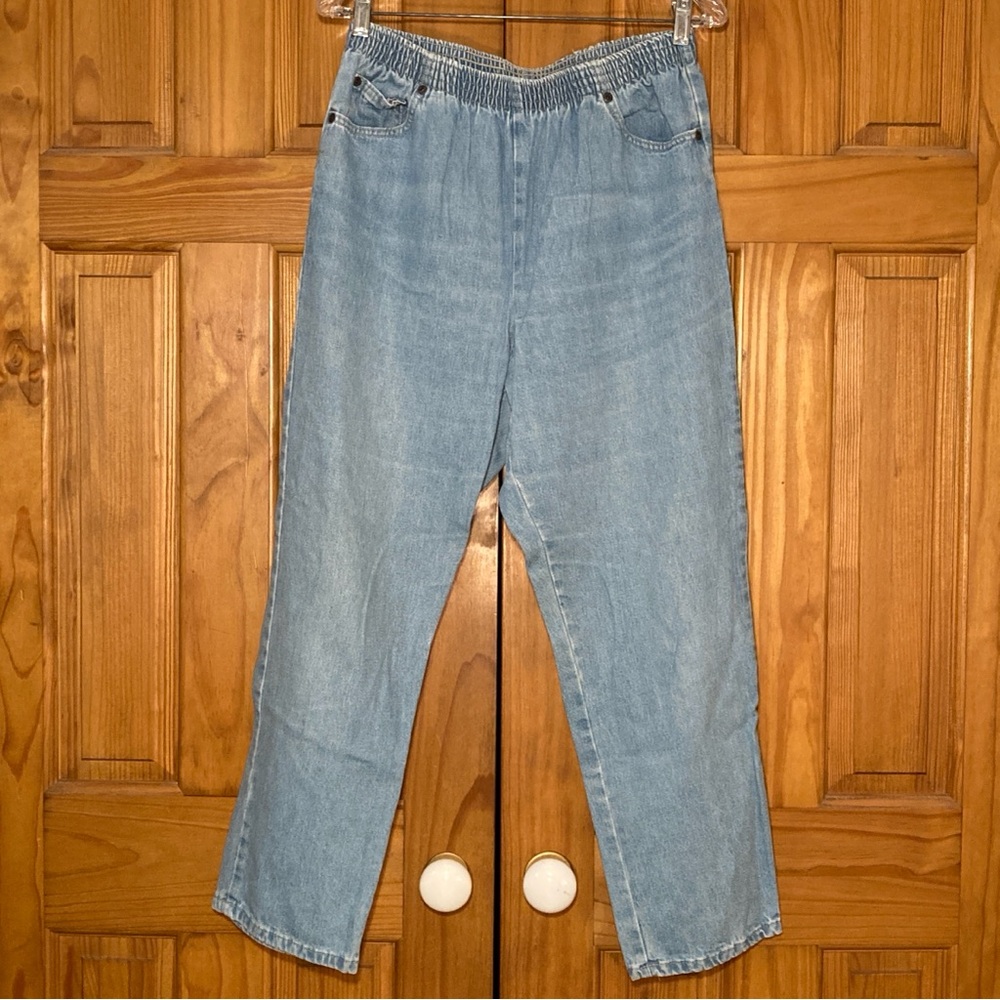 EUC Vintage White Stag Lightweight Denim Pull On Pants Size 12P